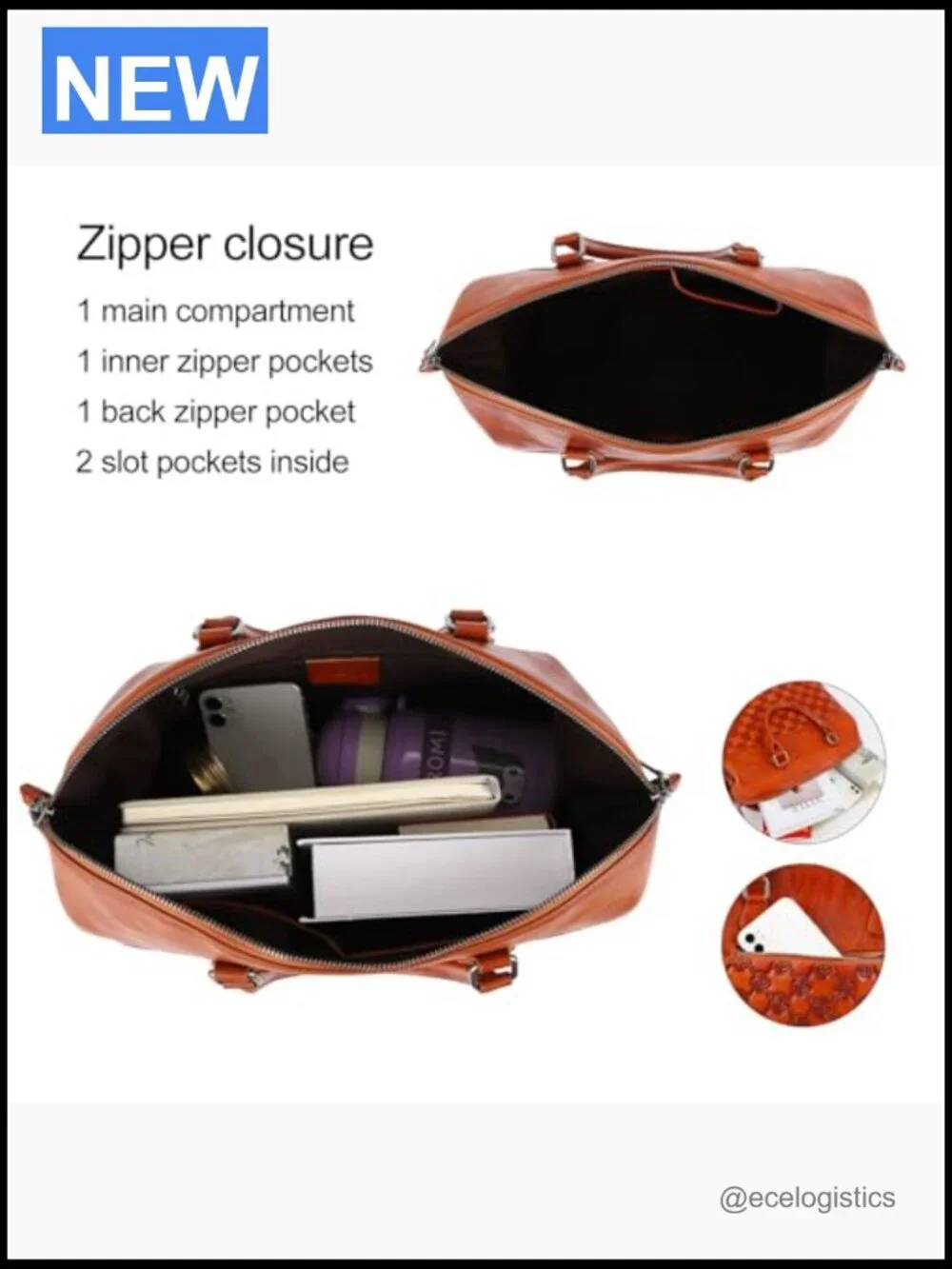 Genuine Leather Satchel Tote Bag Top Handle Crossbody Shoulder Bag